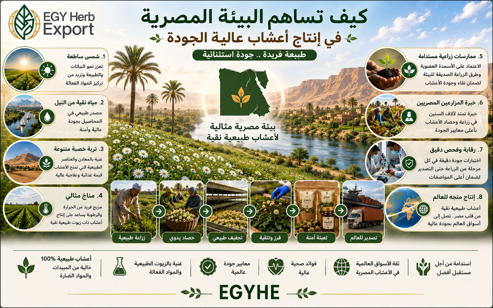 How the Egyptian Environment Contributes to Producing High-Quality Herbs  
