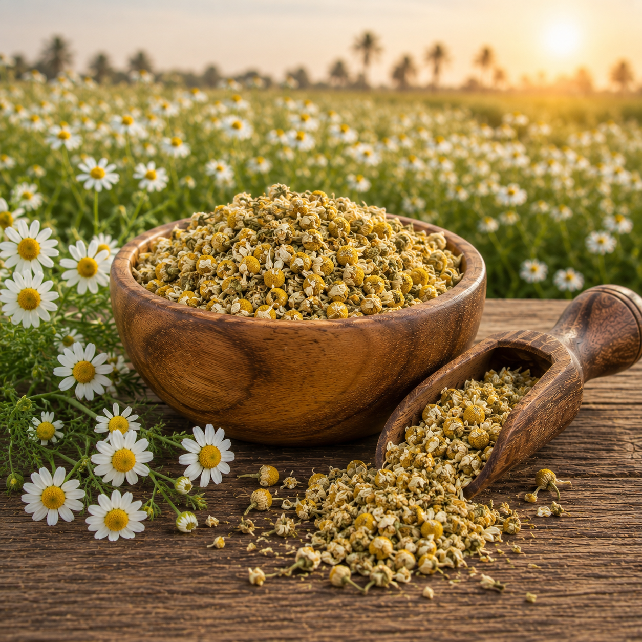 Egyptian chamomile flowers bulk export supplier