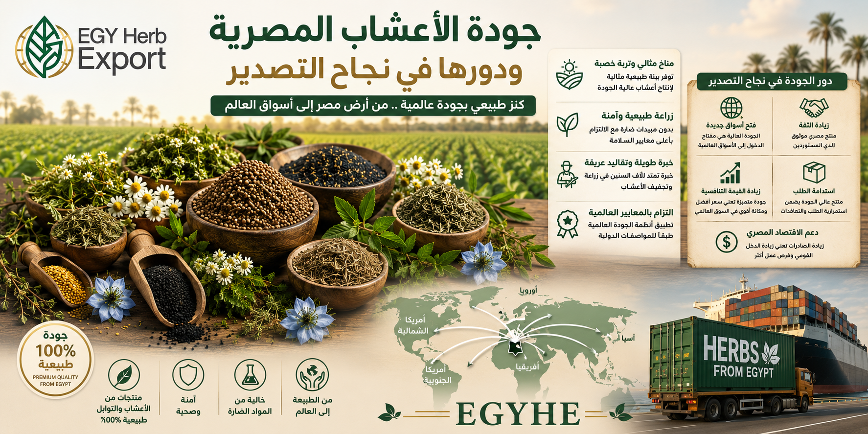 The Quality of Egyptian Herbs and Their Role in Export Success