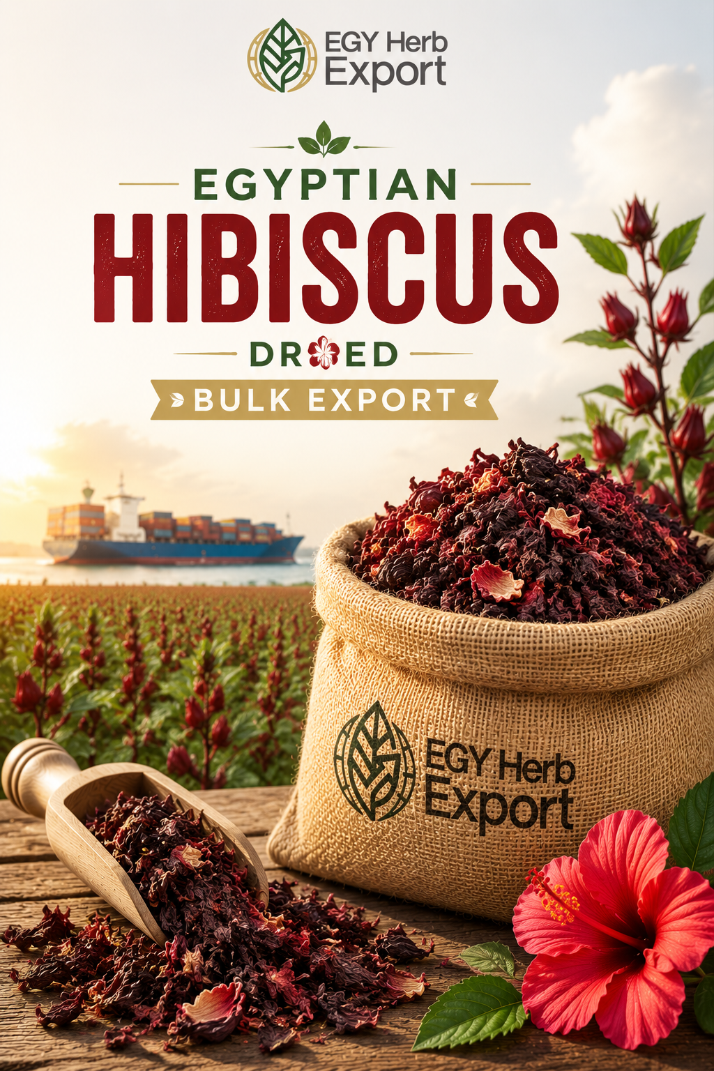 Egyptian Hibiscus Dried Bulk Export