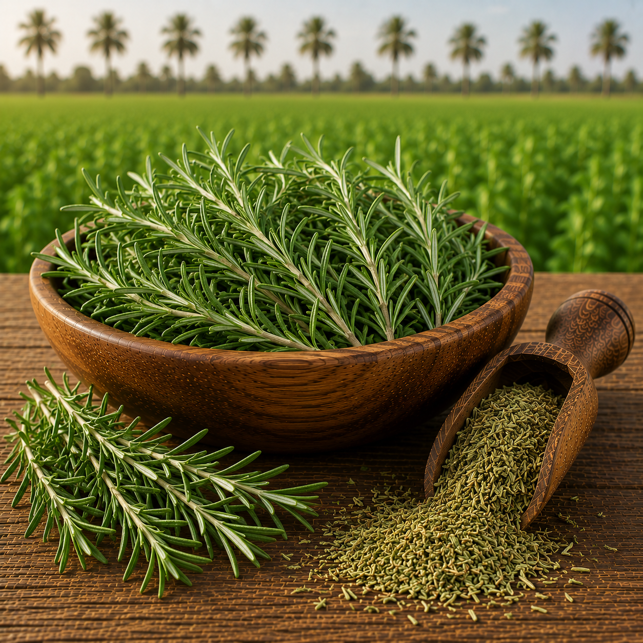 Egyptian dried rosemary bulk export — high rosmarinic acid Rosmarinus officinalis from Mediterranean coastal farms