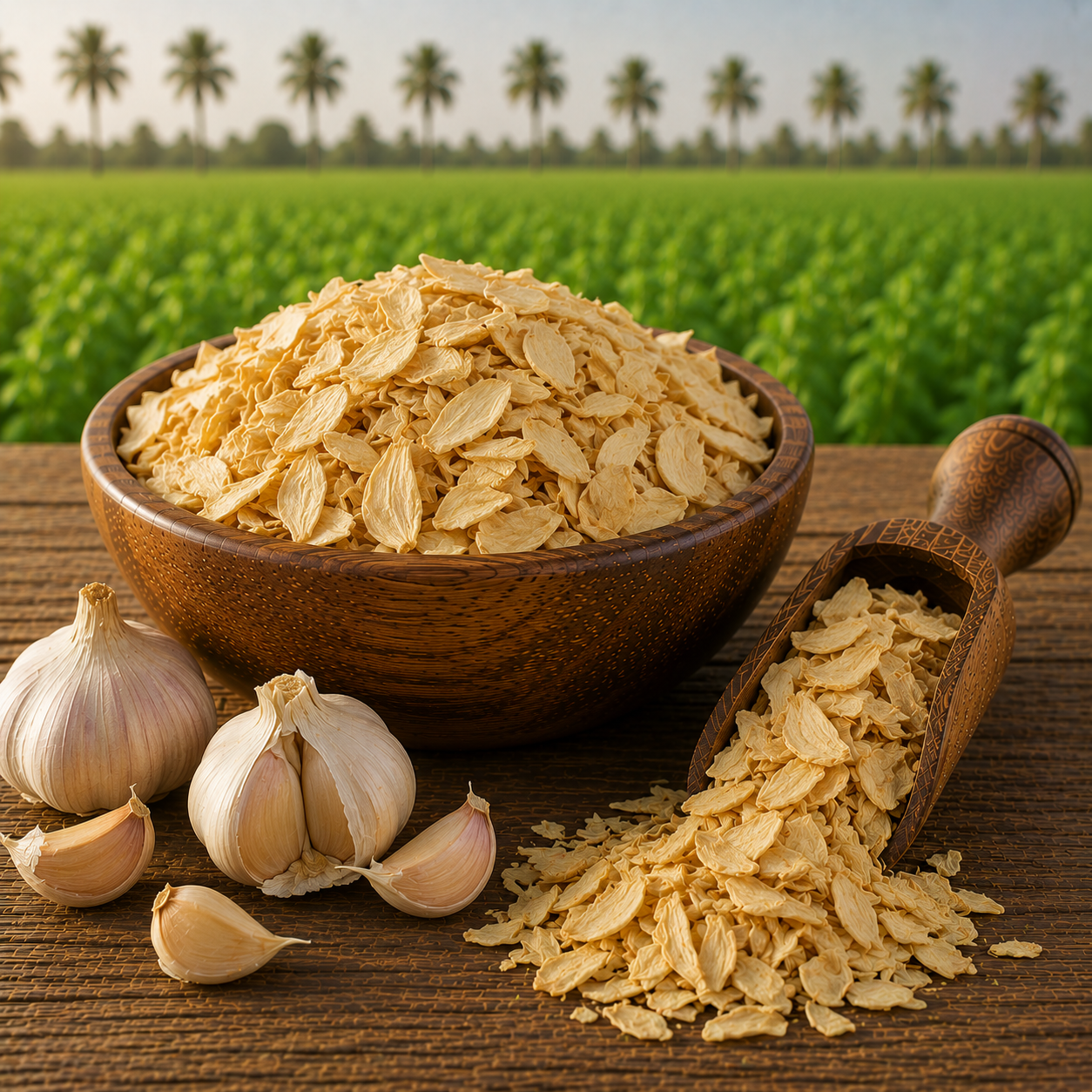 Egyptian dried garlic bulk export — high allicin dehydrated Allium sativum from Nile Delta farms