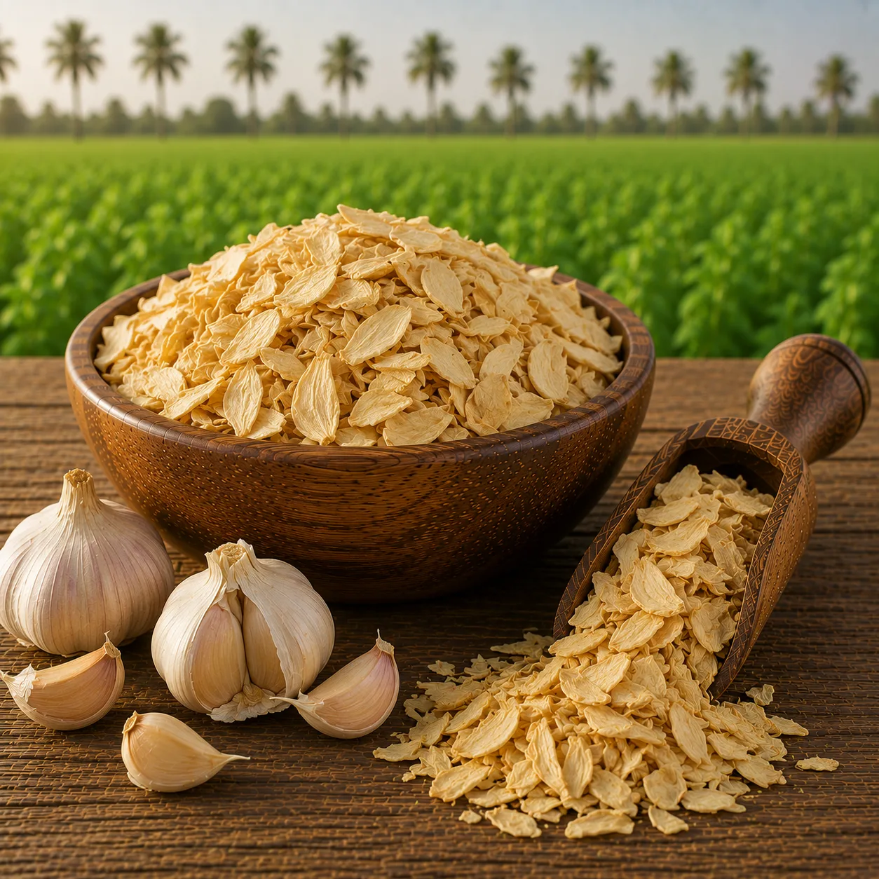 Egyptian dried garlic bulk export — high allicin dehydrated Allium sativum from Nile Delta farms