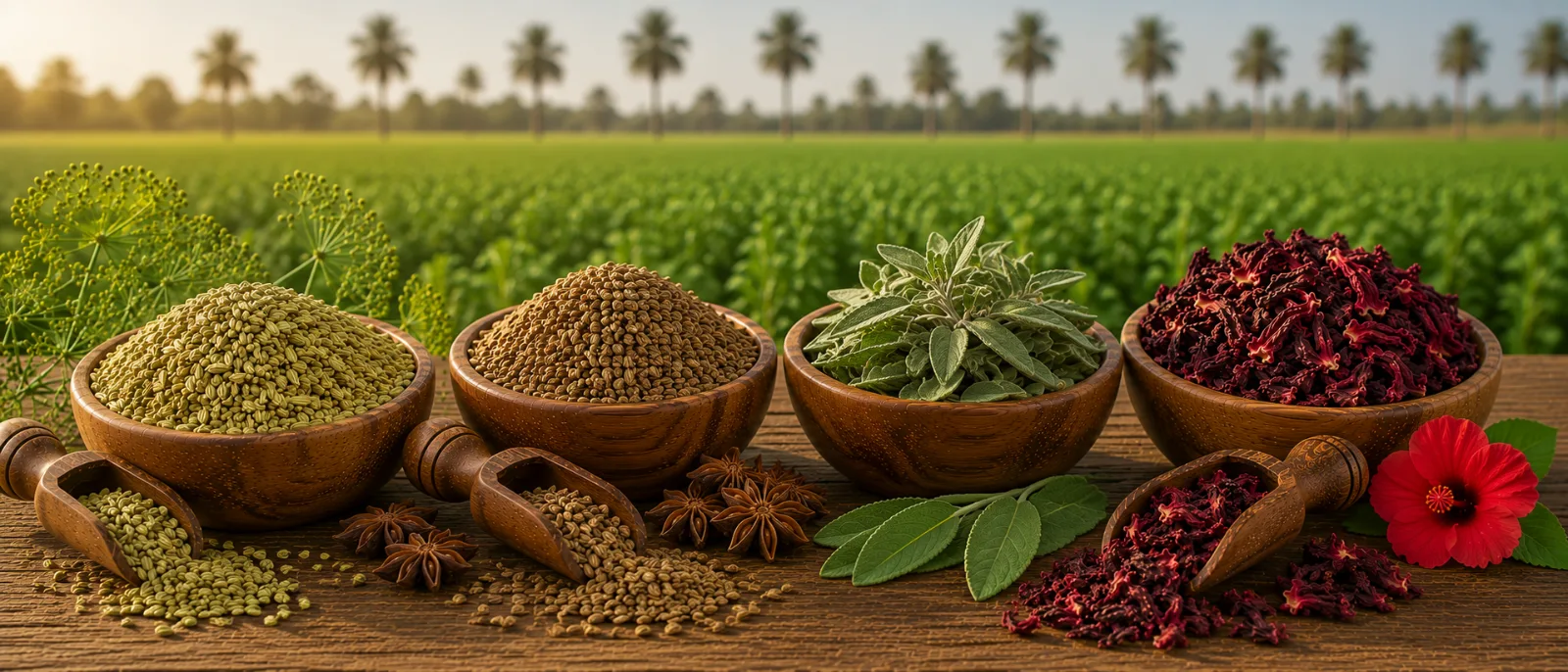 Egyptian herb fields